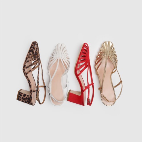 小众罗马度假风镂空高跟凉鞋