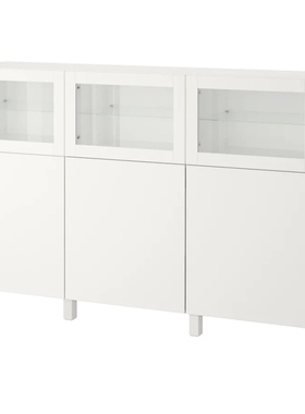 IKEA宜家BESTA贝达S12储物玻璃门展示柜北欧简约储物收纳柜