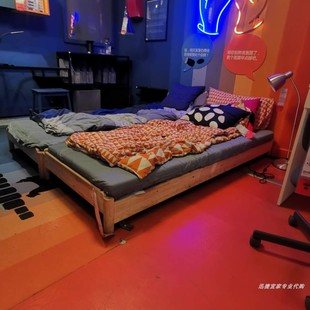 宜家国内代购于托克叠床小户型折叠床简易午休床实木沙发床单人床