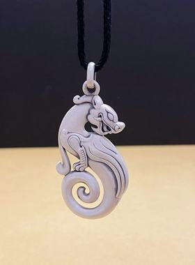 足银999古法如意貔貅吊坠