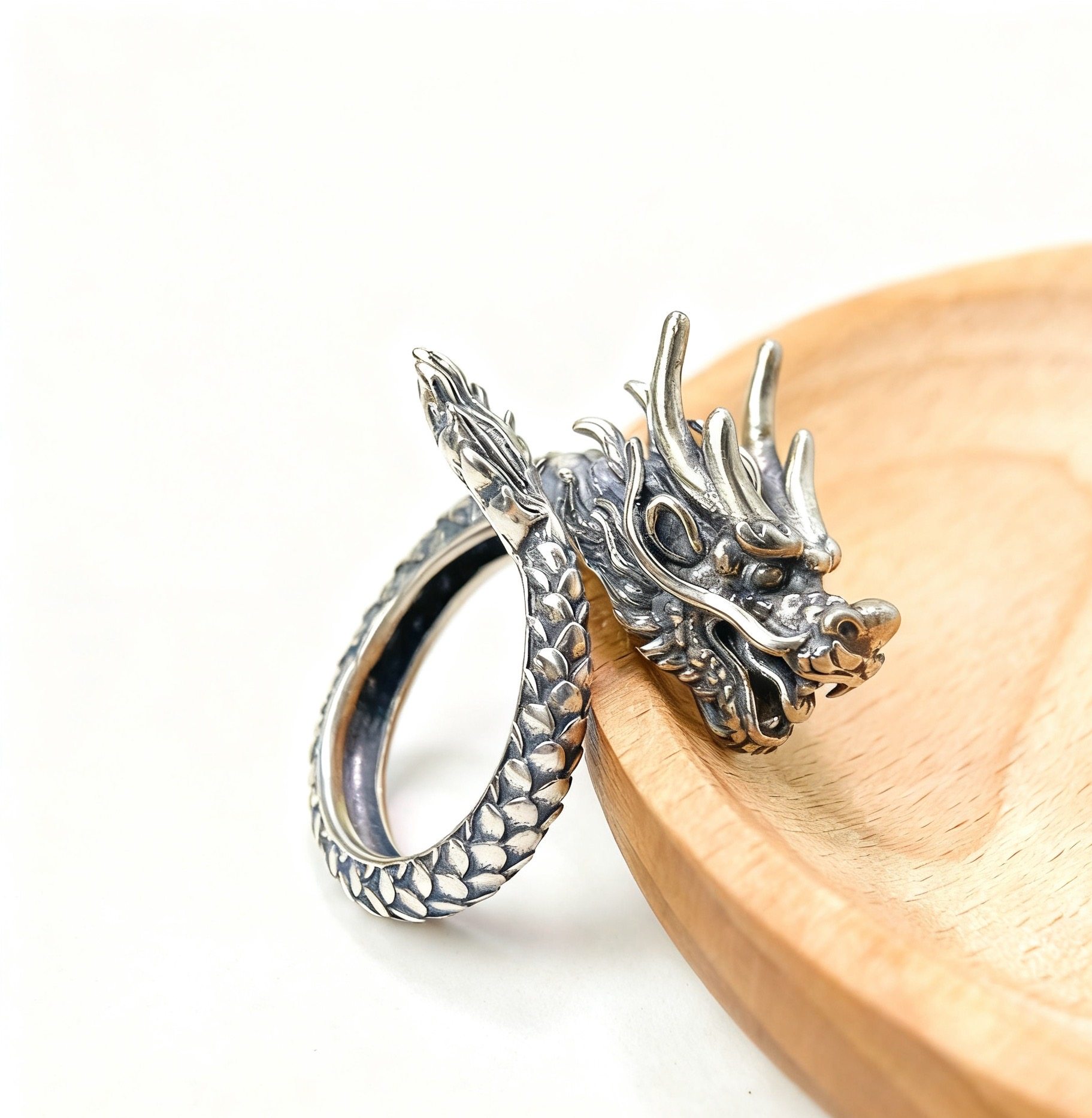 纯银925复古戒指男霸气龙头生肖龙指环食指开口个性时尚潮人指环,饰品/流行首饰/时尚饰品新,银饰戒指,淘宝优惠券,粉丝福利购,淘宝优惠卷