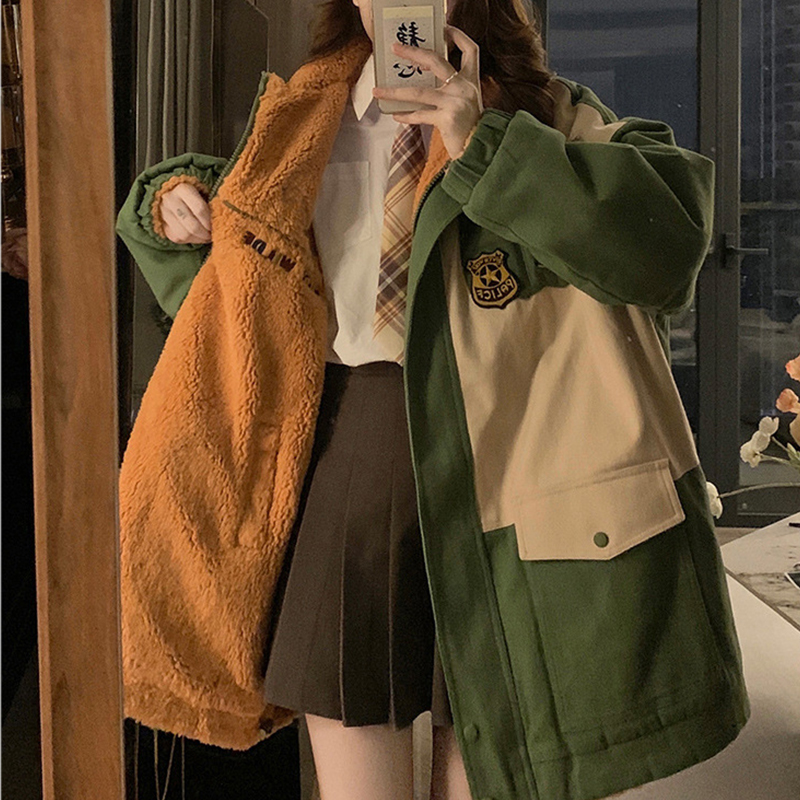 大码胖mm冬季保暖加厚棉衣棉服女