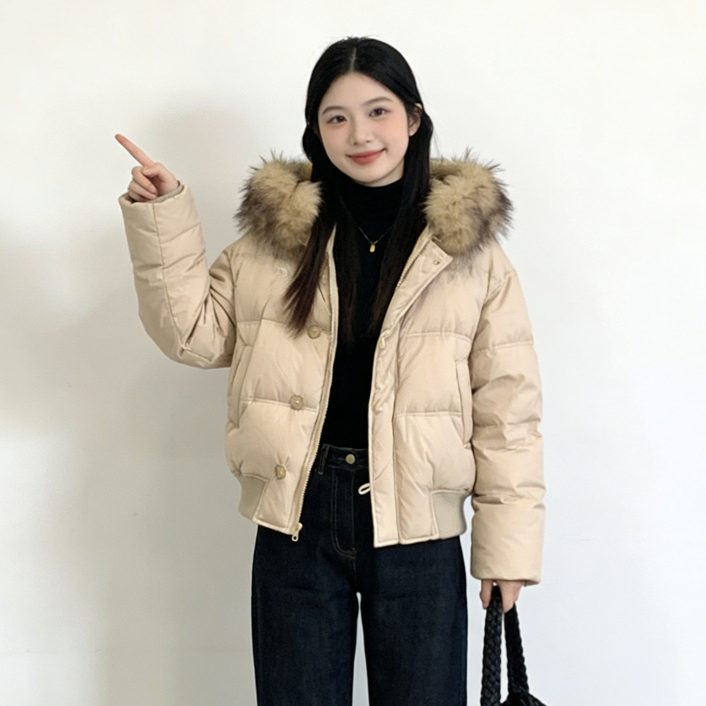 2025新款大码胖mm毛领连帽棉服女冬季加厚保暖面包服宽松棉衣外套,女装/女士精品,大码棉服,淘宝优惠券,粉丝福利购,淘宝优惠卷