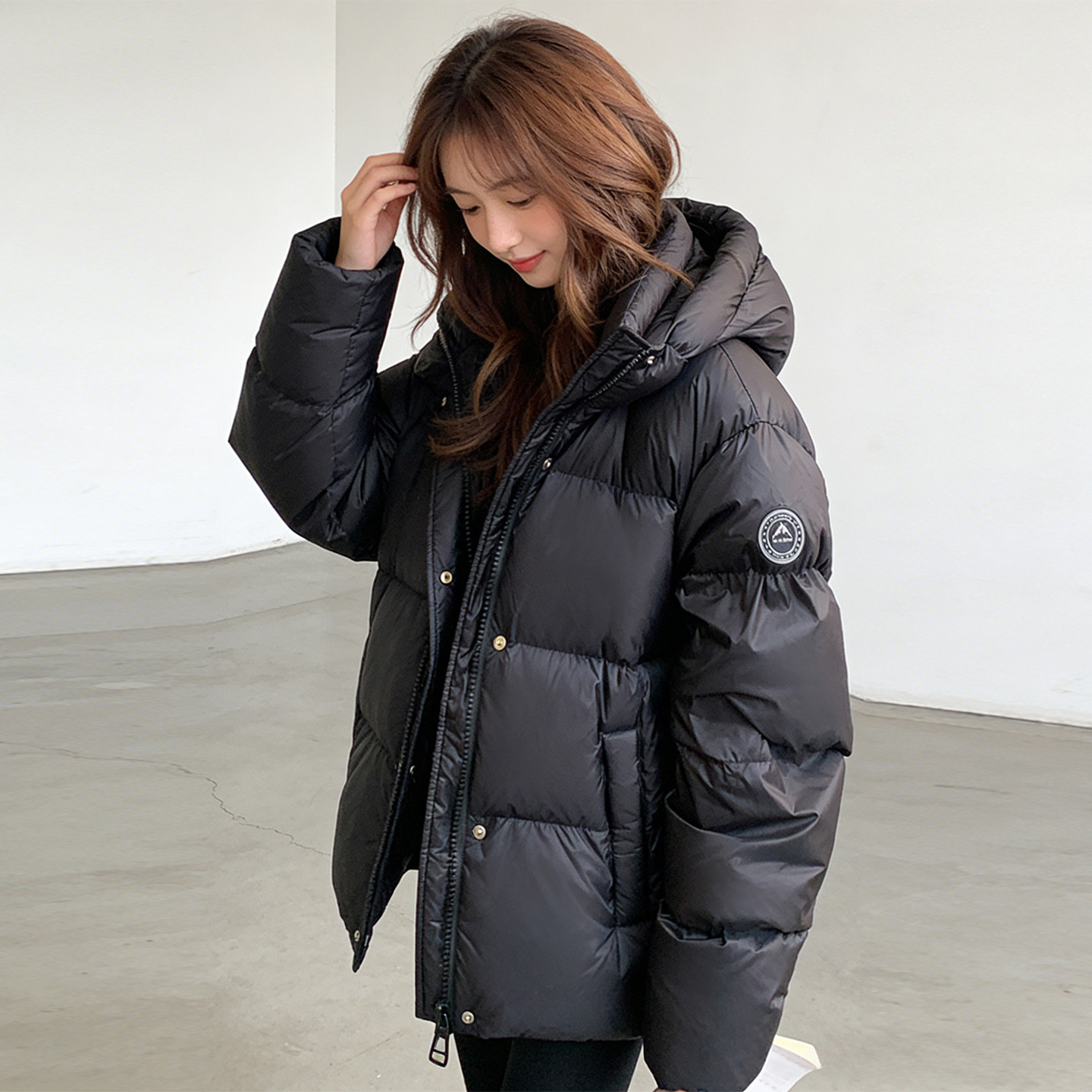 冬季大码胖mm黑色学院风连帽棉服女加厚宽松显瘦面包服棉衣外套,女装/女士精品,大码棉服,淘宝优惠券,粉丝福利购,淘宝优惠卷