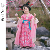 古风重工精致进口印花女宝宝连衣裙汉服套装 薇爷原创 清平调