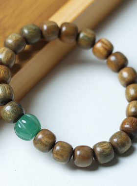 阿根廷绿檀老型珠DIY玉福