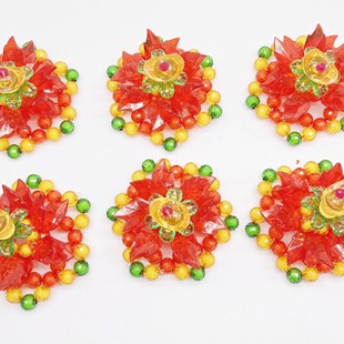 穿珠手工斋菜花串珠莆田拜佛用品斋菜花元宵福首婚庆供果盘素菜花