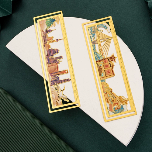 Мемориал Чунцинг Здание здание металлическое закладка Классическая китайская ветерская школа закладка закладка подписание в середине фестиваля национальные подарки Национальный день отправить изящное закладки в закладке Футбольный дворец Гуфенг культурный и творческий маленький подарки