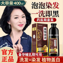 正品懒人泡泡染天然植物染发膏黑茶色网红爆款染发剂自己在家染色