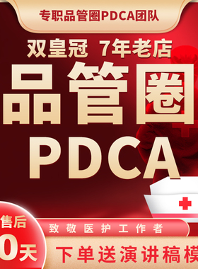 品管圈代制作护理QCC医疗PDCA医学cqi个专案PPT设计专案汇报课件