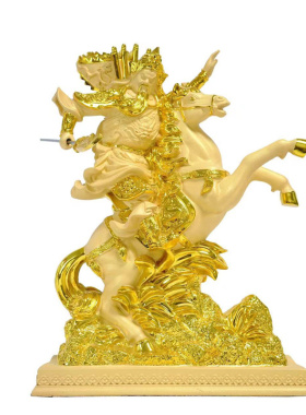 大号祥龙关公旗开得胜关帝爷工艺品摆件开业店铺摆放武财神金关公