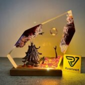 Resin lamp gift指环王树脂小夜灯氛围灯魔戒索伦家居卧室摆件