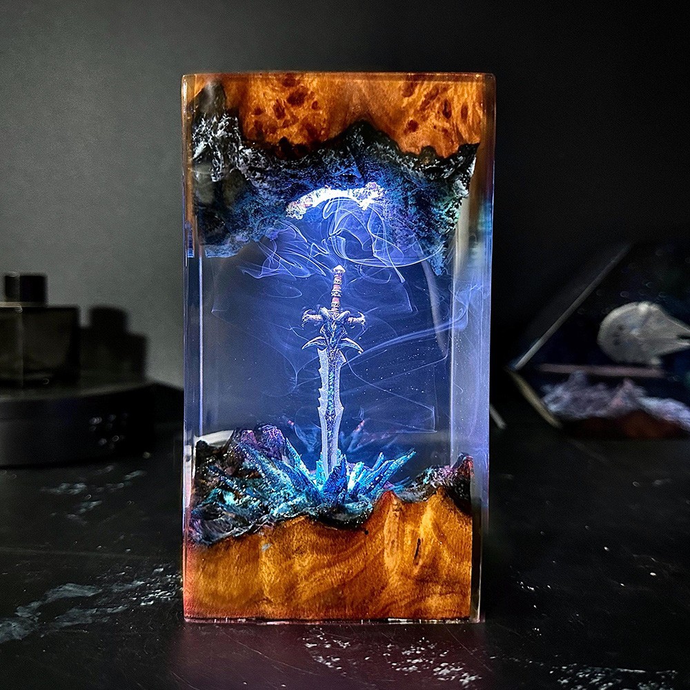 海底世界景观溶洞魔幻魔剑插地系列小夜灯床头灯氛围灯摆件礼物