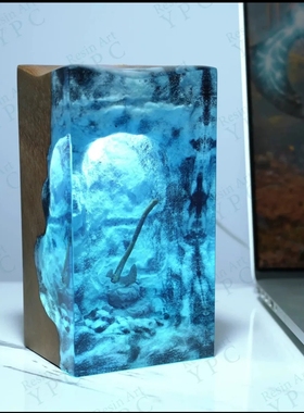 创意战神克雷多斯利维坦之斧冰冻魔法小夜灯床头灯氛围灯摆件礼物