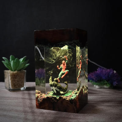 Resin Lamp Anime蜘蛛侠 VS毒液树脂灯给朋友的小夜灯氛围灯摆件