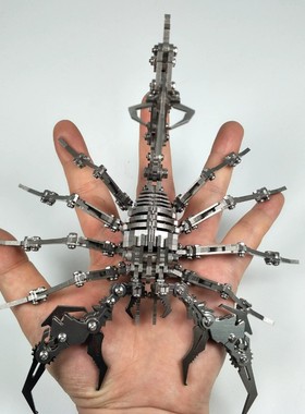 朋克风钢魔客3D立体金属拼图钢魔兽蝎子王蝎子拼装玩具摆件礼物