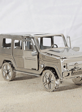 0新研发不锈钢奔驰车吉普摆件