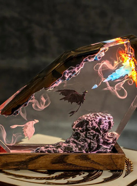 驯龙高手飞龙翼龙喷火龙喷电喷火吐息Toothless 小夜灯摆件礼物