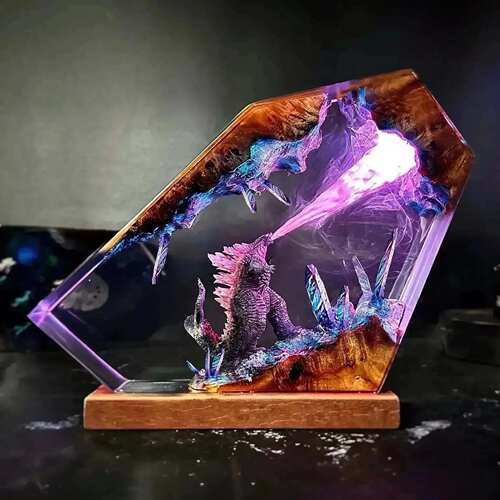 哥斯拉原子呼吸灯Godzilla Monster Resin Lamp怪兽吐息树脂灯