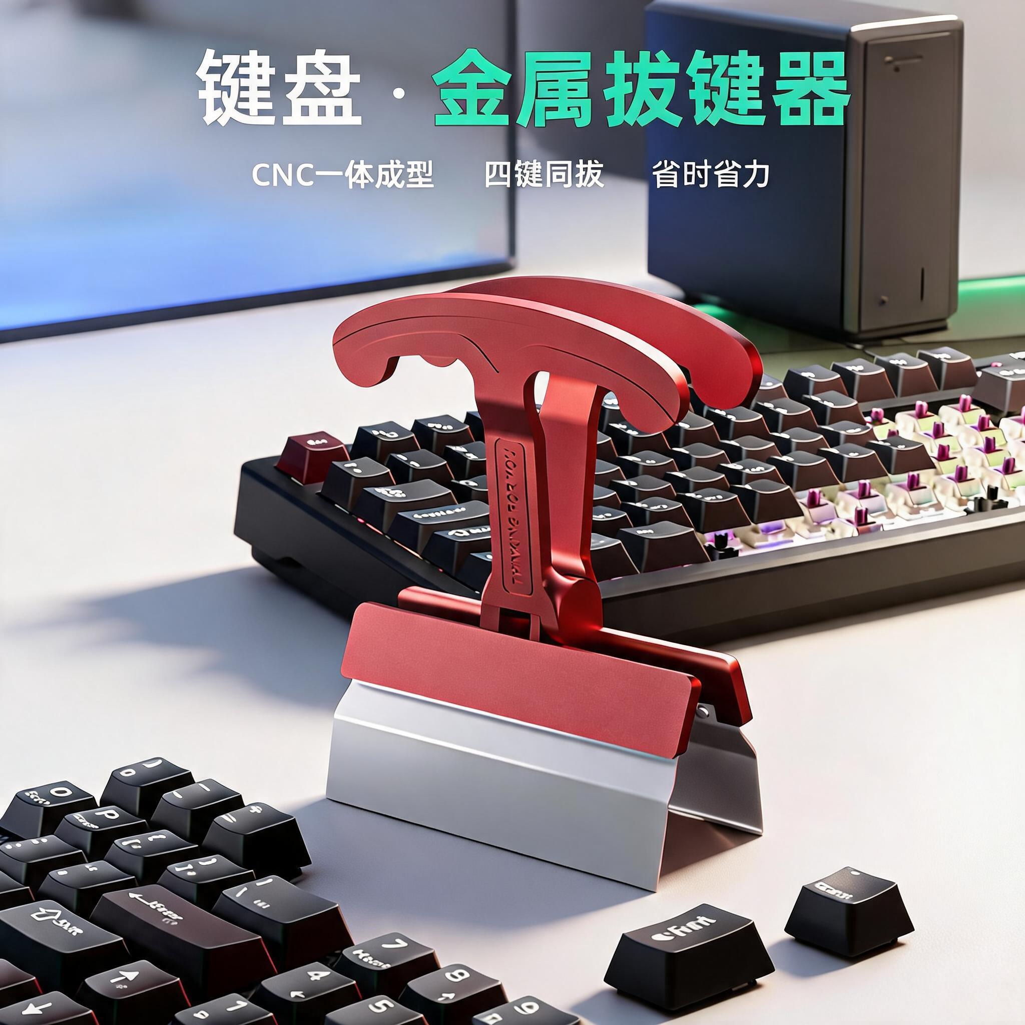 KEMOVE金属拔键器潮玩桌搭机械键盘拆卸工具维修客制化DIY换键帽