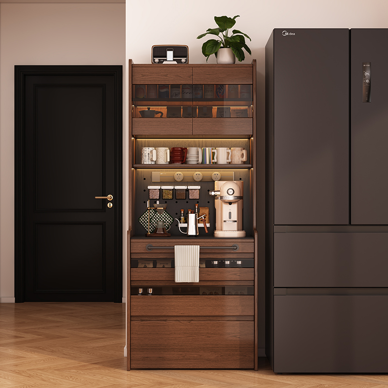 2025新款中古风餐边柜酒柜靠墙