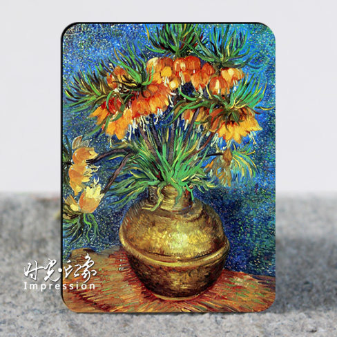 名家油画梵高作品 贝母花 冰箱贴 创意个性订制各种磁贴磁铁,节庆用品/礼品,文化创意冰箱贴,淘宝优惠券,粉丝福利购,淘宝优惠卷