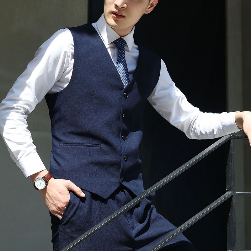 男士新款加肥加大码休闲小马甲男韩版肥佬大胖子西服背心潮流6X8X