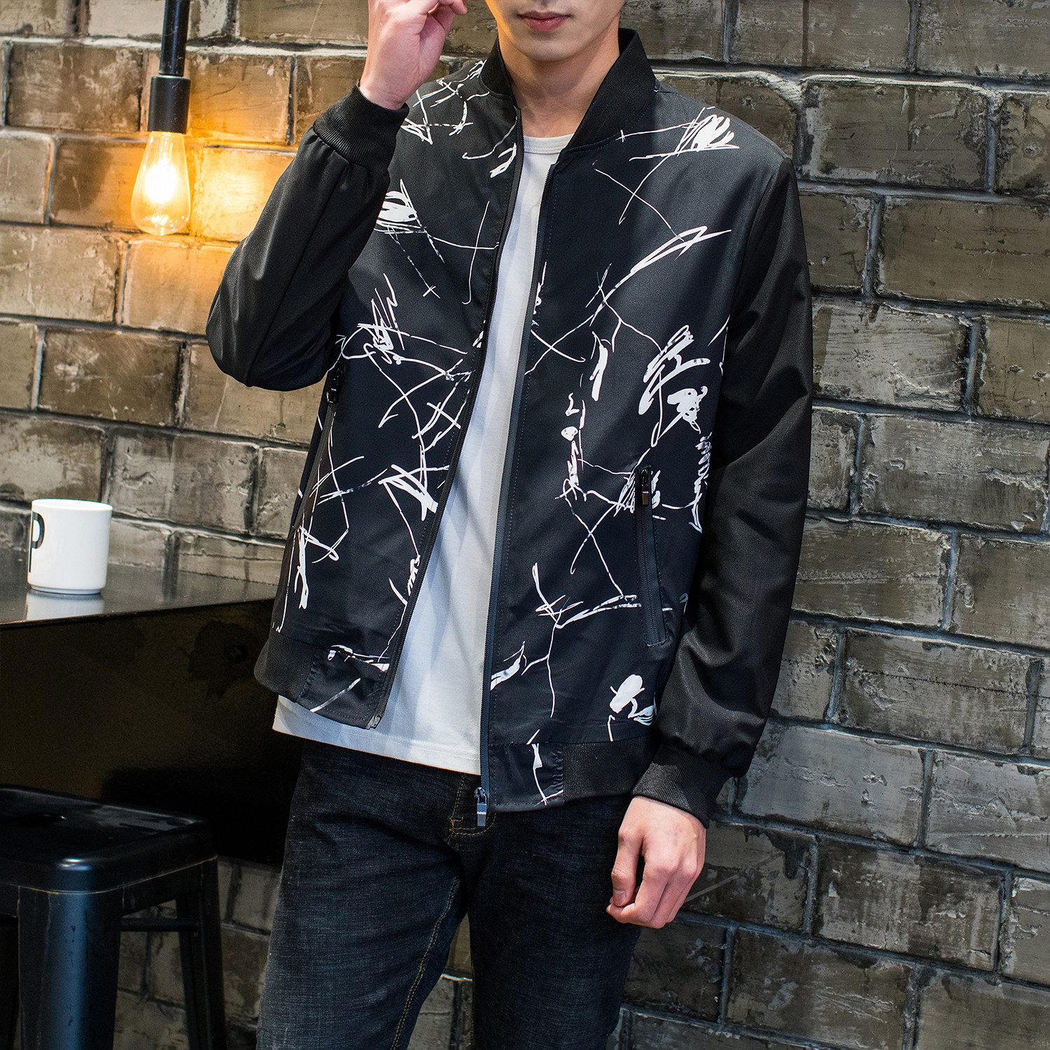 spring and autumn Add fertilizer XL man leisure time Jacket Easy mlb coat The fat jacket 5X6X8Xin the Men's clothing, Jacket  category - from Buy2taobao.com to provide professional Taobao agent buy service