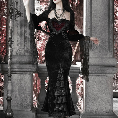 血液供给原创抹胸连衣裙鱼尾裙