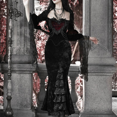 血液供给原创抹胸连衣裙鱼尾裙