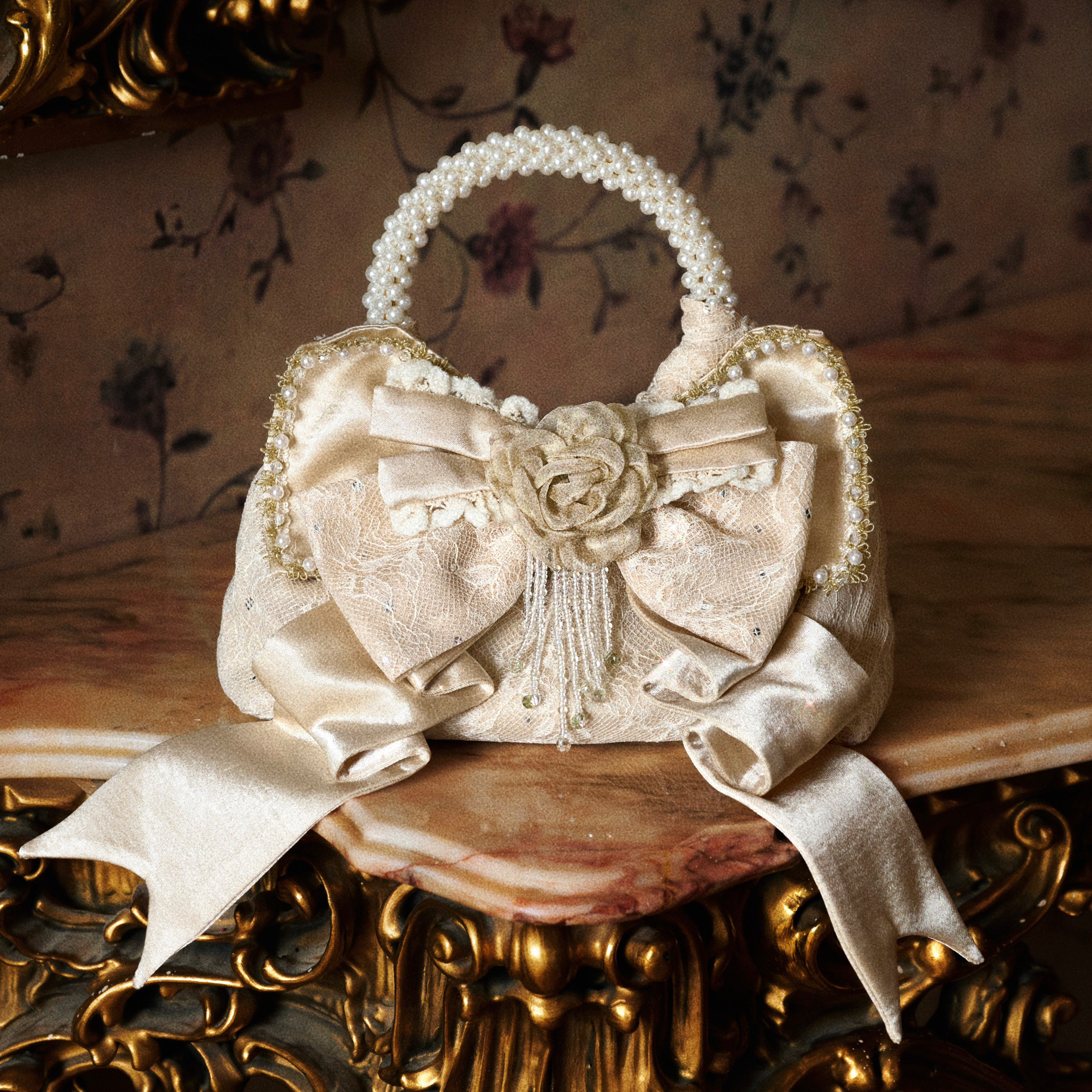 血液供给原创蝴蝶结手提包