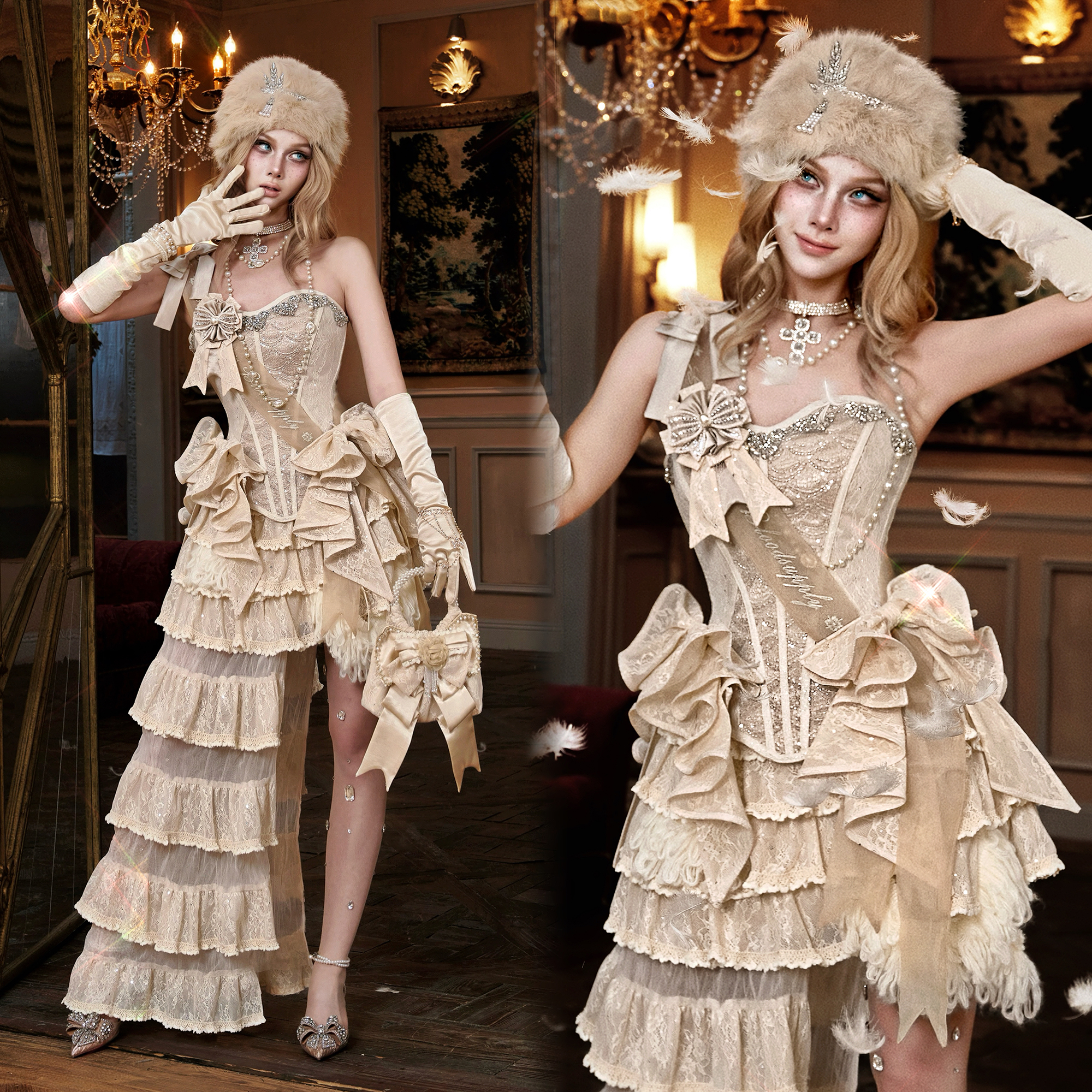 血液供给原创礼服胸衣连衣裙