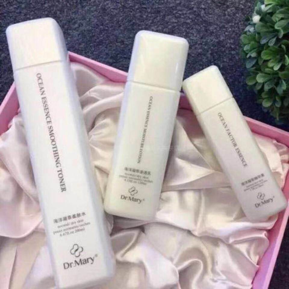 买一送一 Dr.Mary玛丽博士 海洋凝萃礼盒 灌肤三件套盒水乳精华