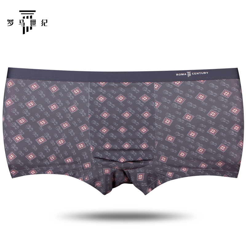 罗马世纪男士内裤肥佬加大码莫代尔宽松透气平角裤黄金U塑内裆
