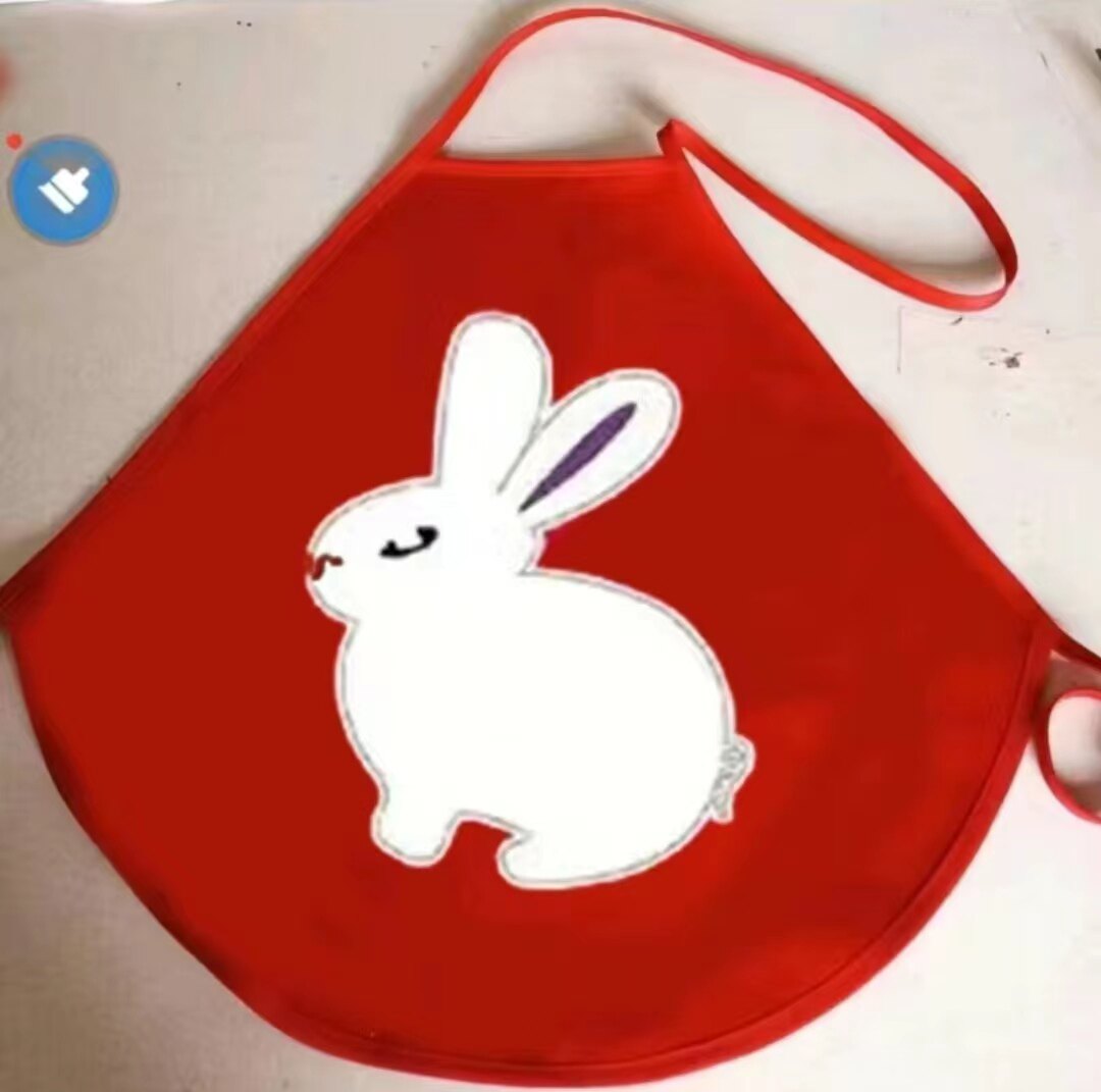 新款肚兜吉祥兔红色儿童肚兜四季护胸时尚洋气中国风演出小肚兜