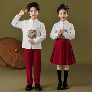 六一儿童大合唱团演出服小学生诗歌朗诵比赛中国风汉服古风马面裙