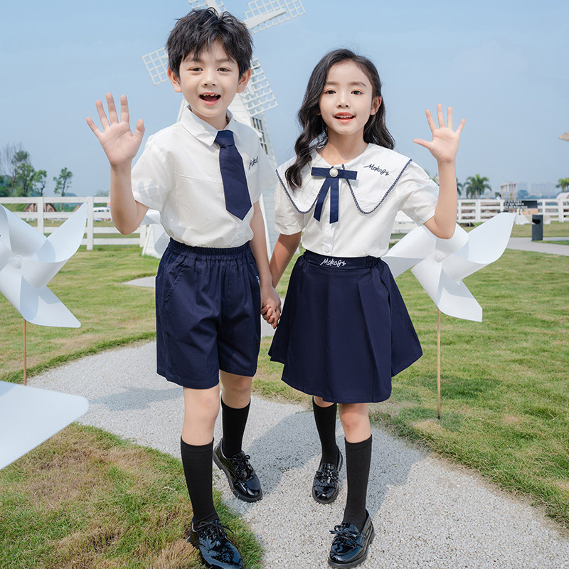 幼儿园园服大班毕业服夏季纯棉套装小学生夏装校服一年级儿童班服