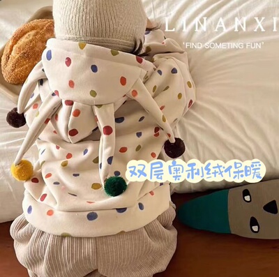 男女童加厚卫衣2024秋冬季