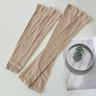 春秋天鹅绒露脚趾丝袜肤色中筒袜子女护膝半截鱼嘴袜过膝长筒袜夏