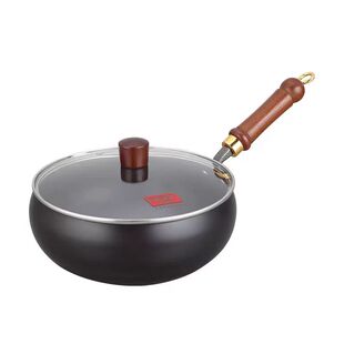 菲斯勒古法大肚锅24cm家用无涂层不粘小铁锅加厚平底炒锅