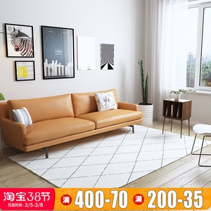 乐缘/北欧现代地毯简约黑白几何图案客厅卧室床边毯摩洛哥ins风格