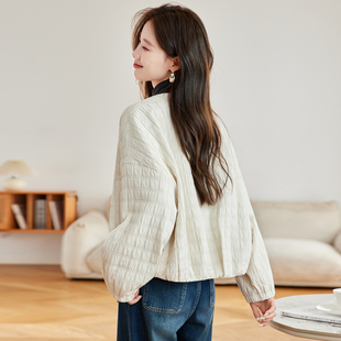 圆领百搭短外套女装2026春天衣服新款时尚气质百搭小个子夹克外套