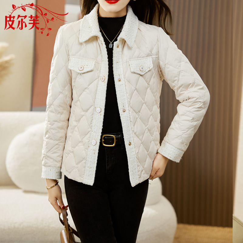 小香风轻薄保暖羽绒服女