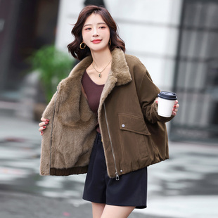 时尚 小个子棉服外套女2025秋冬高级感休闲加绒加厚保暖棉袄女上衣