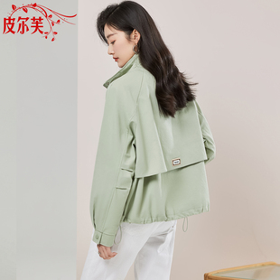 小个子短款风衣女装2026春秋款新款宽松韩版流行减龄外套上衣女士