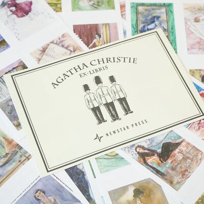 河童文创店阿加莎藏书票84张