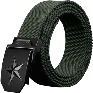 【五角星】战术鸟藏宝图丨帆布腰带男武装皮带布料休闲军色牛仔裤