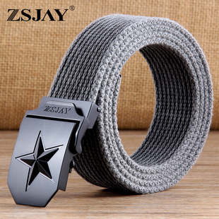 战术鸟（五角星）加厚纯棉帆布腰带 皮带男年轻人户外武装裤带