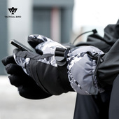 骑车加绒加厚电动车防寒旅行户外 防寒加厚保暖手套 战术男士 冬季