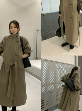 F.THREE三姐妹-新英伦风气质休闲内里加厚外套大衣(配腰带)99271
